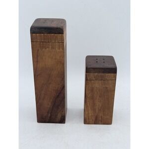 SALT & PEPPER SHAKERS TWO TONE WOOD MID CENTURY‎ MODERN MCM